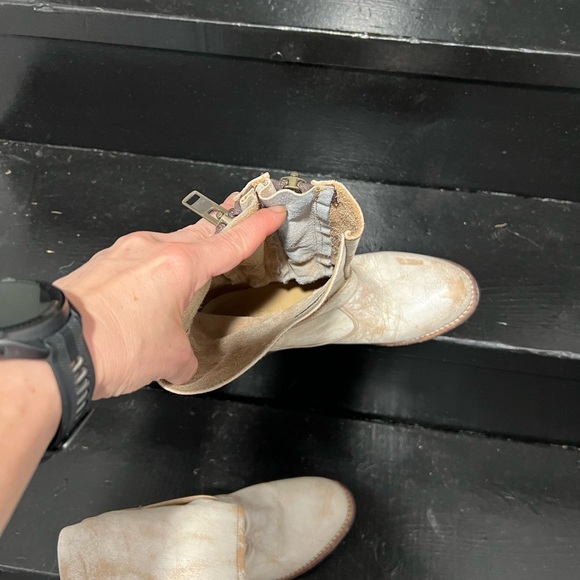 Bed Stu white / cream moto double zip mid- calf boots sz 8 - Picture 9 of 12